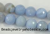 CAA739 15.5 inches 14mm faceted round blue lace agate beads wholesale