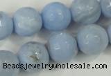 CAA741 15.5 inches 18mm faceted round blue lace agate beads