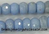 CAA742 15.5 inches 10*14mm faceted rondelle blue lace agate beads