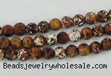 CAA749 15.5 inches 6mm round wooden agate beads wholesale