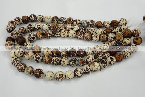 CAA753 15.5 inches 14mm round wooden agate beads wholesale