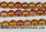 CAA869 15.5 inches 8mm round AB-color red agate beads