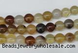 CAA890 15.5 inches 6mm round agate gemstone beads wholesale