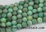 CAB06 15.5 inches 6mm faceted round green grass agate gemstone beads