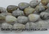 CAB143 15.5 inches 8*12mm teardrop bamboo leaf agate beads