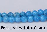 CAB220 15.5 inches 6mm round blue crazy lace agate beads