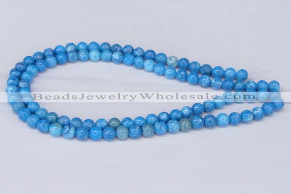 CAB221 15.5 inches 8mm round blue crazy lace agate beads