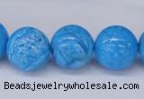 CAB223 15.5 inches 14mm round blue crazy lace agate beads