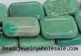 CAB29 15.5 inches 18*25mm rectangle green grass agate gemstone beads