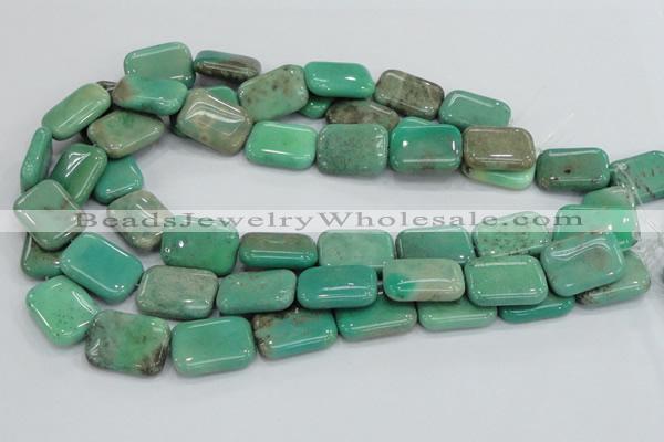 CAB29 15.5 inches 18*25mm rectangle green grass agate gemstone beads