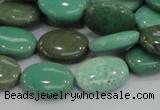 CAB30 15.5 inches 12*16mm oval green grass agate gemstone beads