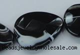 CAB317 15.5 inches 30*40mm faceted teardrop black agate gemstone beads