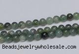 CAB382 15.5 inches 4mm round moss agate gemstone beads wholesale