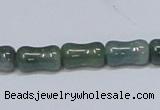 CAB395 15.5 inches 8*14mm bamboo shape moss agate gemstone beads