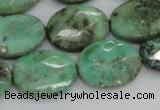 CAB40 15.5 inches 15*20mm faceted oval green grass agate beads