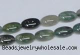 CAB409 15.5 inches 8*12mm oval moss agate gemstone beads wholesale