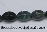 CAB423 15.5 inches 10*14mm faceted rice moss agate gemstone beads