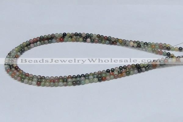 CAB430 15.5 inches 4mm round indian agate gemstone beads wholesale