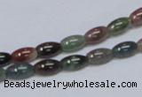 CAB438 15.5 inches 5*8mm rice indian agate gemstone beads wholesale