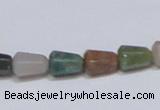 CAB446 15.5 inches 8*10mm faceted teardrop indian agate gemstone beads