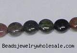 CAB449 15.5 inches 10mm flat round indian agate gemstone beads