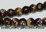 CAB610 15.5 inches 10mm round leopard skin agate beads wholesale