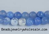 CAB645 15.5 inches 8mm round fire crackle agate beads wholesale