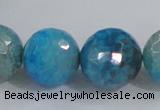 CAB658 15.5 inches 18mm faceted round fire crackle agate beads