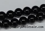 CAB725 15.5 inches 10mm round black agate gemstone beads wholesale