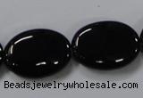 CAB762 15.5 inches 18*25mm oval black agate gemstone beads wholesale