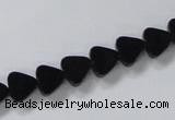 CAB774 15.5 inches 8*8mm triangle black agate gemstone beads