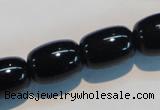 CAB820 15.5 inches 13*18mm drum black agate gemstone beads wholesale