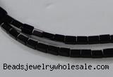 CAB837 15.5 inches 3*5mm cuboid black agate gemstone beads wholesale