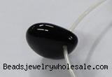 CAB872 22*22mm top-drilled teardrop black agate gemstone beads wholesale