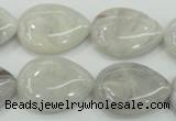 CAB909 15.5 inches 18*25mm flat teardrop natural crazy agate beads