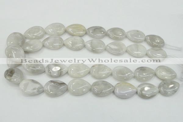 CAB909 15.5 inches 18*25mm flat teardrop natural crazy agate beads