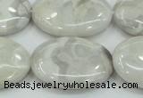 CAB913 15.5 inches 22*30mm oval natural crazy agate beads wholesale