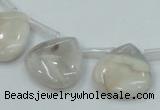 CAB924 20*20mm top-drilled teardrop natural crazy agate beads wholesale