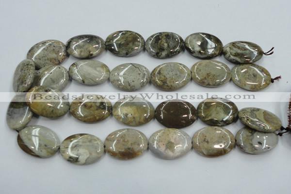 CAB951 15.5 inches 22*30mm oval ocean agate gemstone beads