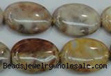 CAB977 15.5 inches 18*25mm oval Morocco agate beads wholesale