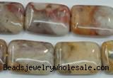 CAB979 15.5 inches 18*25mm rectangle Morocco agate beads wholesale