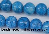 CAB999 15.5 inches 12mm round blue crazy lace agate beads