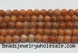 CABS07 15 inches 8mm round orange calcite gemstone beads wholesale