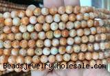 CABS15 15 inches 6mm round orange calcite gemstone beads wholesale