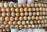 CABS21 15 inches 8mm round orange calcite gemstone beads wholesale