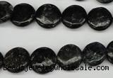 CAE45 15.5 inches 12mm flat round astrophyllite beads wholesale