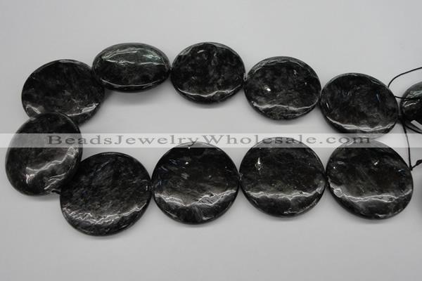 CAE52 15.5 inches 40mm flat round astrophyllite beads wholesale