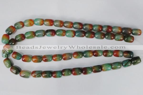 CAG1012 15.5 inches 8*12mm drum rainbow agate beads wholesale