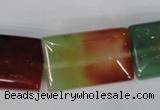 CAG1053 15.5 inches 18*25mm rectangle rainbow agate beads
