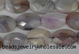 CAG1255 15.5 inches 13*18mm faceted oval line agate gemstone beads